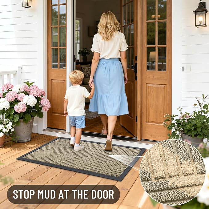 OLANLY Front Door Mat Outside Entrance 59x23, Waterproof Heavy-Duty Doormat | - Image 7