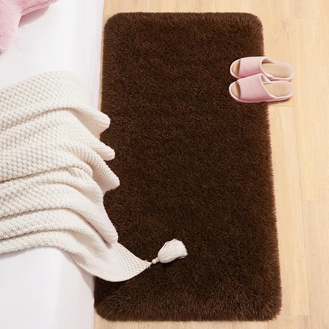 Chicrug Soft Runner Rug for Bedroom Living Room Plush Fluffy Rugs 2x4 | Shag - Image 4