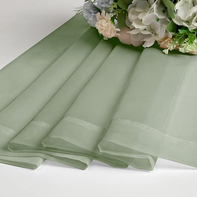 Chyhomenyc Sage Green Sheer Valance - Image 6