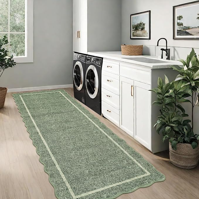 GarveeHome Scalloped Washable Runner Rug 2x8 Non Slip Kitchen Rugs - Image 7