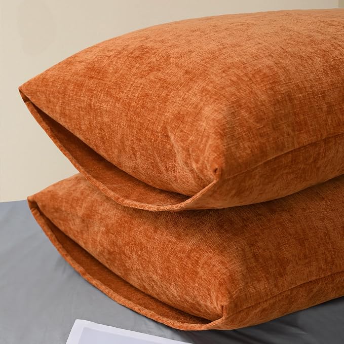 CaliTime Fall Decorative Throw Pillow Covers 26 X 20 Inches Burnt Orange | Pack - Image 4