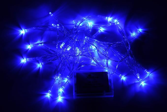 Karlling Battery Operated Blue 40 LED Fairy Light String Wedding Party Xmas Christmas Decorations(Blue,20 Pack)
