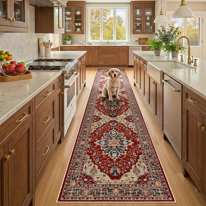 RELEANY Washable Area Rug, Runner 2'x10', Water Repellent, Pet Friendly by RELEANY