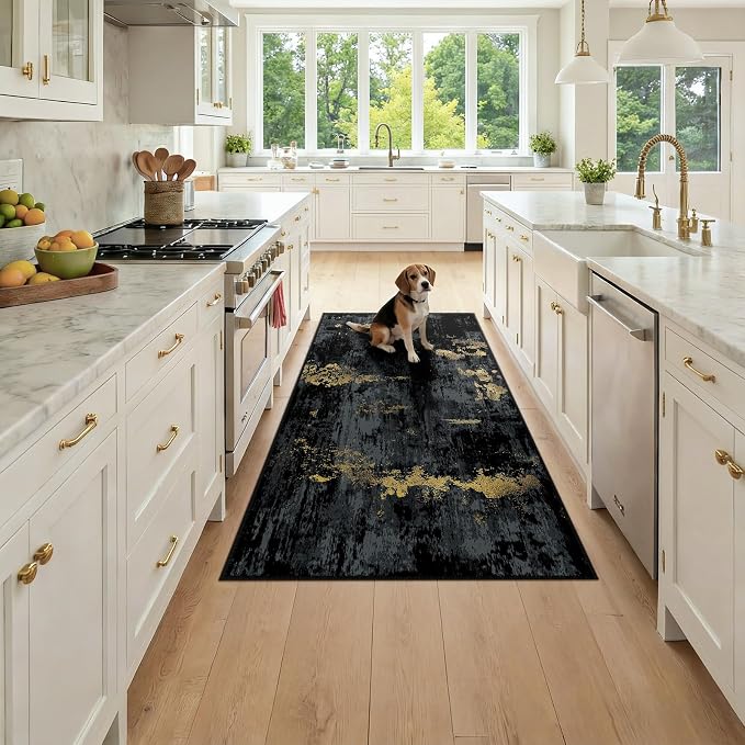 RELEANY Washable Runner 3'x6' Abstract Area Rug by RELEANY