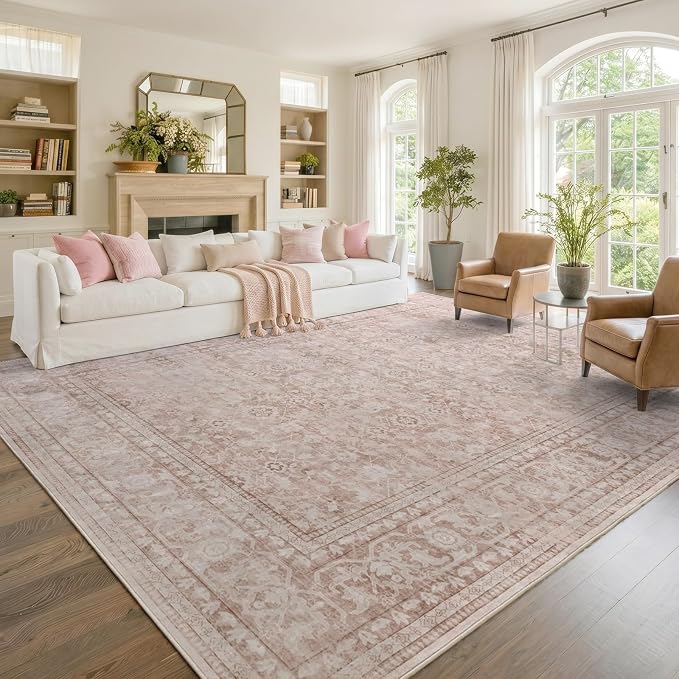 8x10 Ft Large Area Rugs for Living Room, Soft Non-Slip Machine Washable Rug by Lo%CC%80utiRootHome