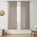 Ecru Curtains 63 Inch Length for Living Room Linen Blend Luxury Light Filtering by Nanspring
