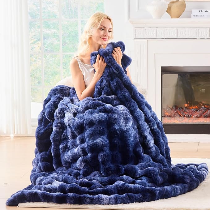 BENVWE Fluffy Faux Fur Throw Blanket - Image 8