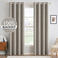 MIULEE 100% Blackout Linen Curtains by MIULEE