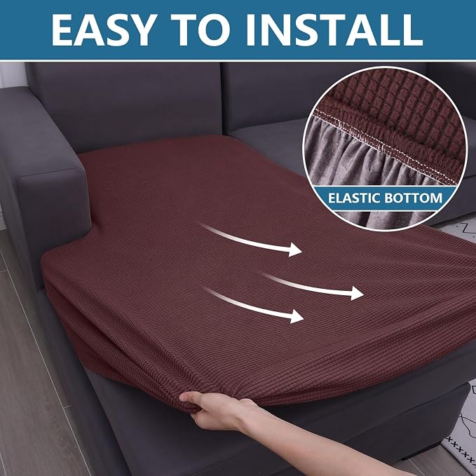 Waterproof Sectional Couch Covers, Non Slip Sofa Cushion Covers | L Shape - Image 5