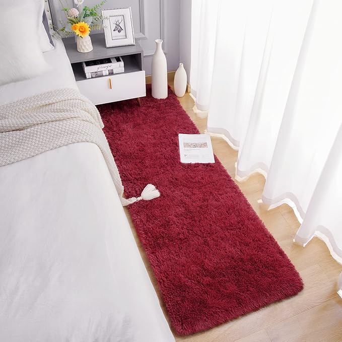 Chicrug Soft Runner Rug for Bedroom Living Room Plush Fluffy Rugs 2x6 | Shag - Image 3