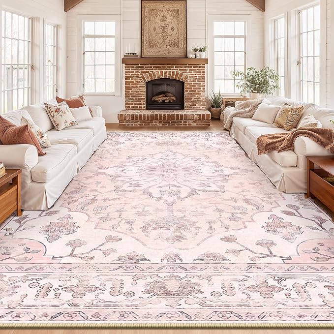 RELEANY Washable Area Rug, Large 10'x14', Water Repellent, Pet Friendly - Image 3