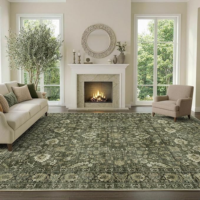 9x12 Ft Extra Large Area Rugs for Living Room, Soft Non-Slip Machine Washable by Lo%CC%80utiRootHome
