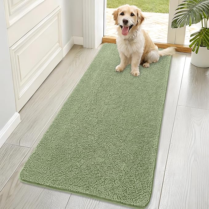 OLANLY Dog Door Mat for Muddy Paws 70x32, Super Absorbent Chenille Mud Mat | by OLANLY