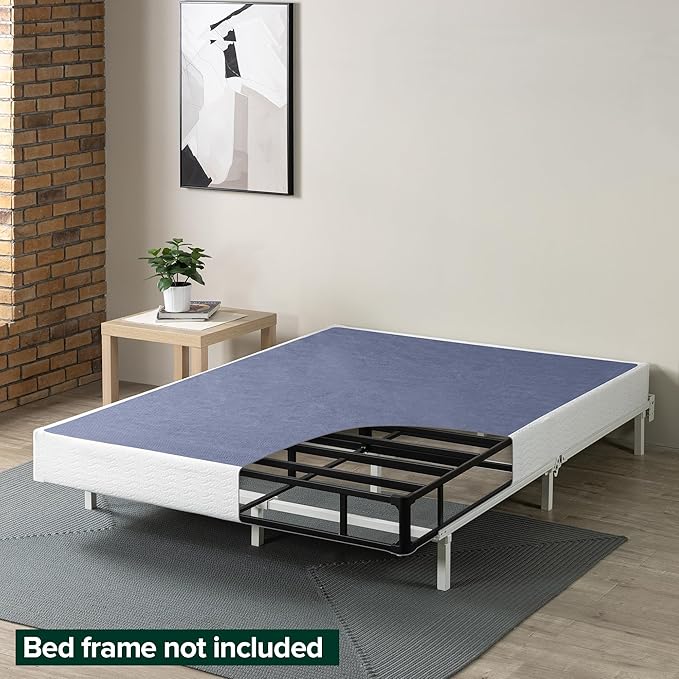 ZINUS 7 Inch California King Metal Smart Box Spring with Quick Assembly, Mattress Foundation, Strong Metal Frame, Easy Assembly