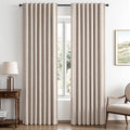 MIULEE 100% Blackout Linen Curtains by MIULEE