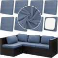 8Pcs Outdoor Cushion Covers, Elastic Patio Cushion Covers | Washable, by dreahoteztil