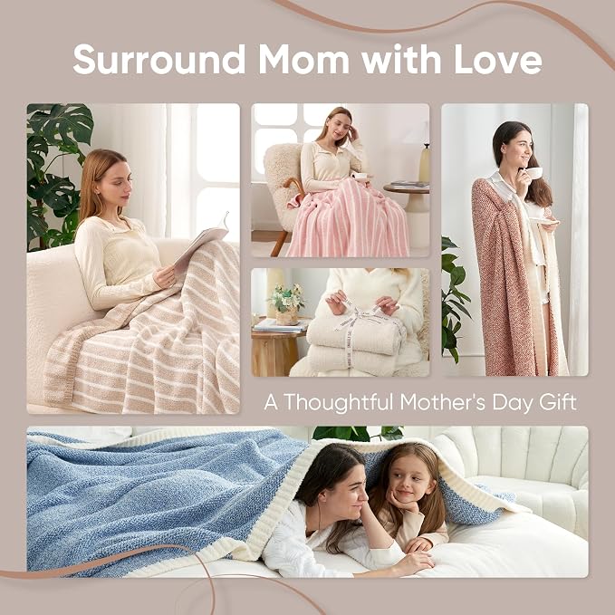 Snuggle Sac Ultra Soft Beige Throw Blanket - Image 7