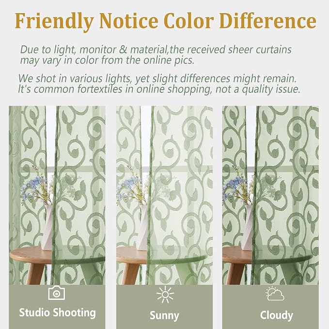 Furman Cafe Curtains 30 Inch Length 2 Panels Set, Elegant Geometric Jacquard - Image 5