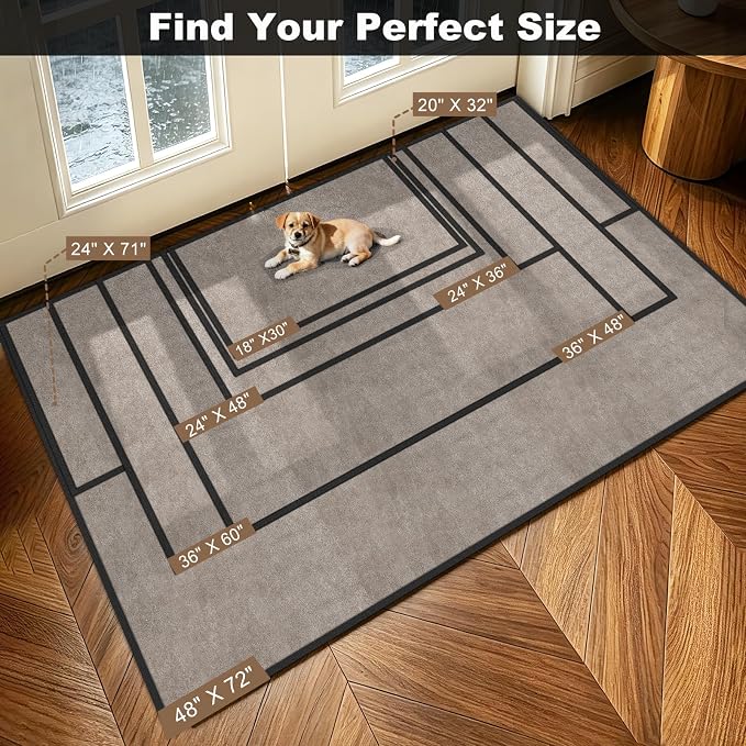 Super Absorbent Front Door Mat, Non-Slip Washable Indoor Doormats, Low Profile - Image 8