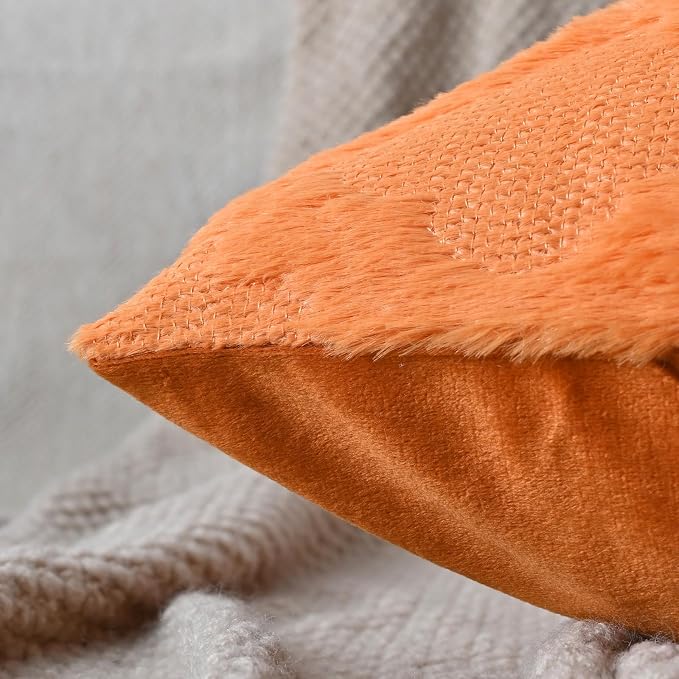 Set of 2 Soft Moroccan Throw Pillow Covers 18x18 Inch Plush Boho Decorative - Image 4