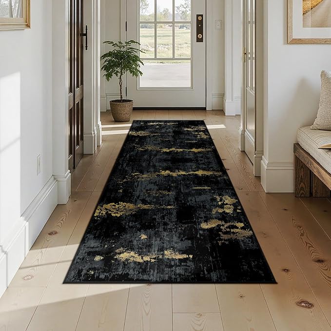 RELEANY Washable Runner 2'6"x8' Abstract Area Rug - Image 2
