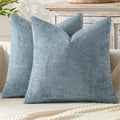 MIULEE Decorative Couch Throw Pillow Covers 16x16 Inch Coastal Blue 2 Pack | by MIULEE
