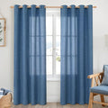 YoungsTex Navy Linen Curtains 84 Inch Length by YoungsTex
