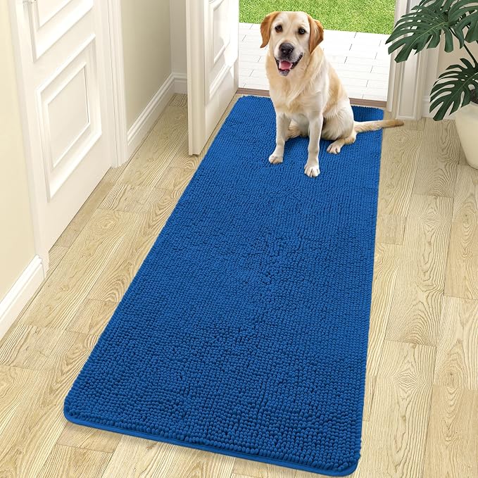 OLANLY Dog Door Mat for Muddy Paws 70x24, Super Absorbent Chenille Mud Mat | by OLANLY