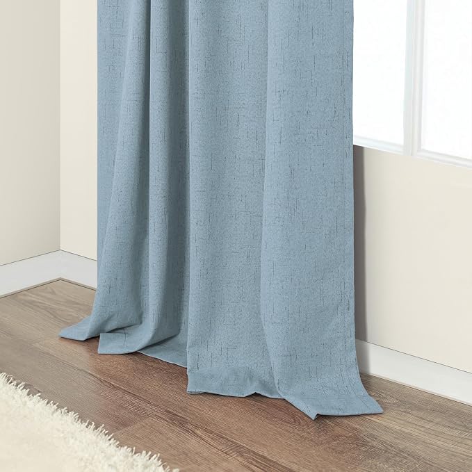 Dusty Blue Curtains for Nursery Girls Boy Bedroom 72 Inch Length 2 Panels - Image 8