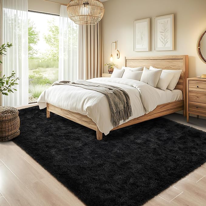 Chicrug Soft Area Rugs for Bedroom Living Room Plush Fluffy Rug 6x9 | Shag - Image 2