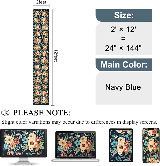 DUKINO 2x12 Washable Runner Rug, Long Runner Rug - Image 2
