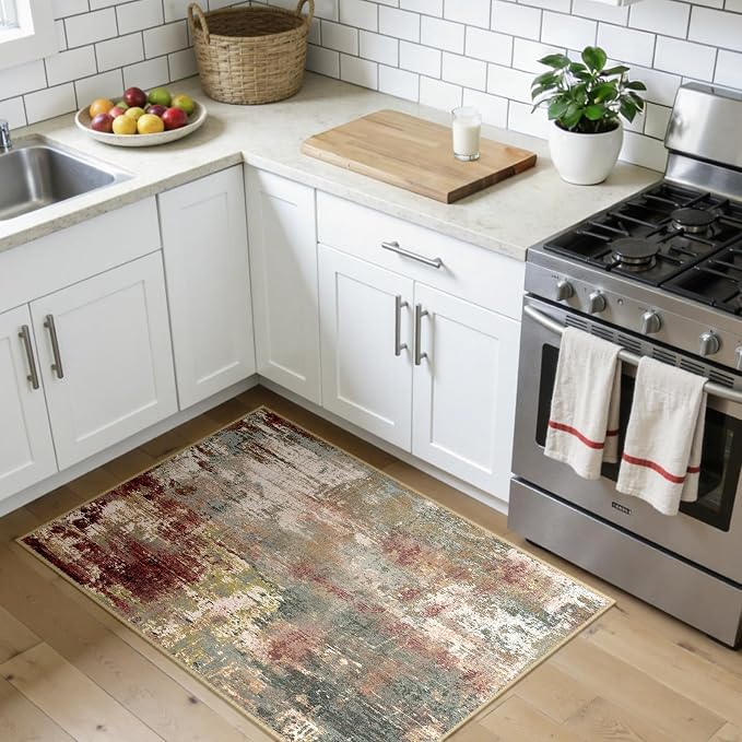 RELEANY Washable 3'x4' Abstract Area Rug - Image 3