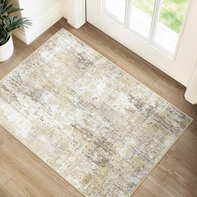 RELEANY Washable 2'x3' Abstract Area Rug by RELEANY