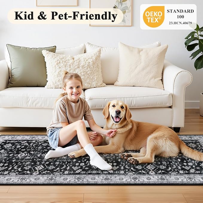 HEBE Indoor Door Mat 2'x3', Washable Welcome Mat - Image 7
