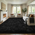 9x12 Extra Large Black Fluffy Area Rug Non-Slip by ModernHomeDecor