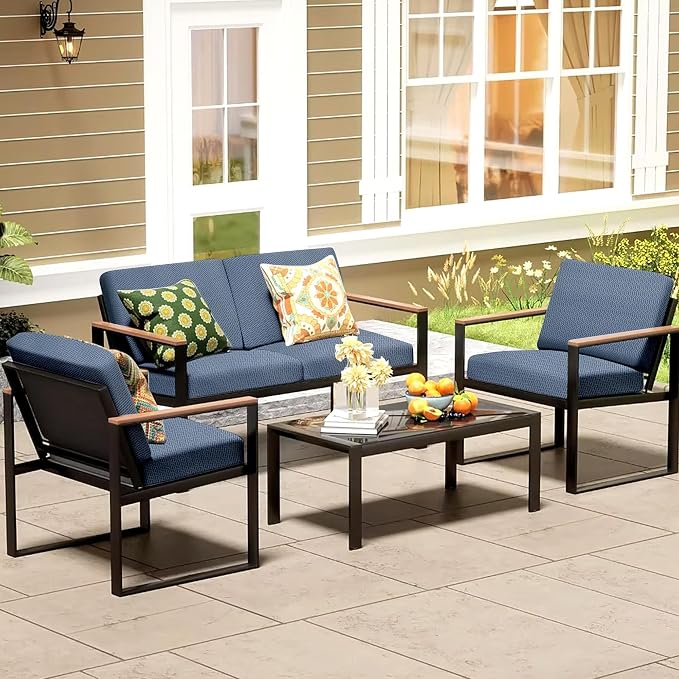 8Pcs Patio Cushion Covers, Outdoor Stretch Cushion Covers, Washable | Stretch - Image 7