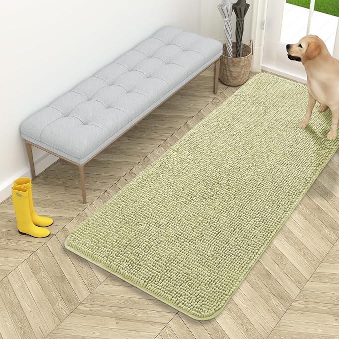 OLANLY Dog Door Mat for Muddy Paws 54x24, Super Absorbent Chenille Mud Mat | by OLANLY