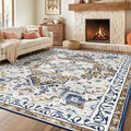 Rugflix 9x12 Area Rugs for Living Room, Washable Light Brown Large Rug | by RugflixAreaRugs