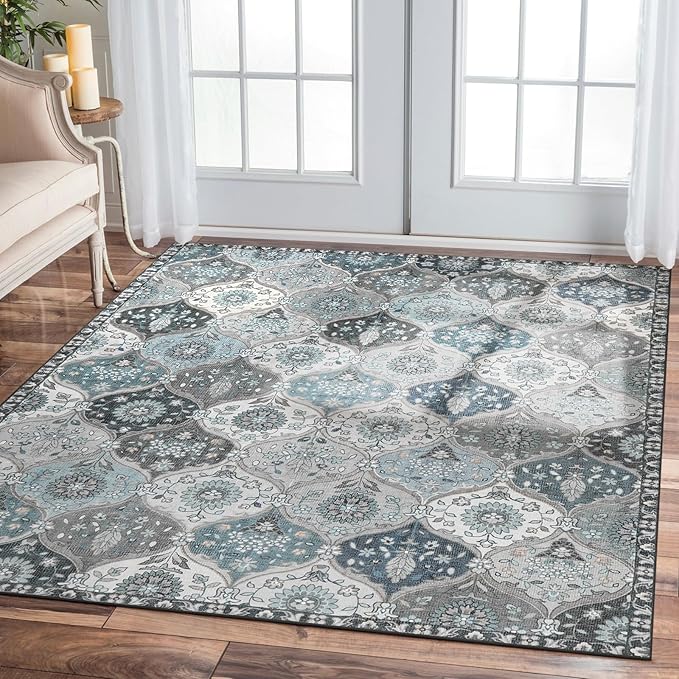 Lahome Moroccan Washable Area Rug 6x9, Large Soft Living Room Bedroom Rugs | by Lahome
