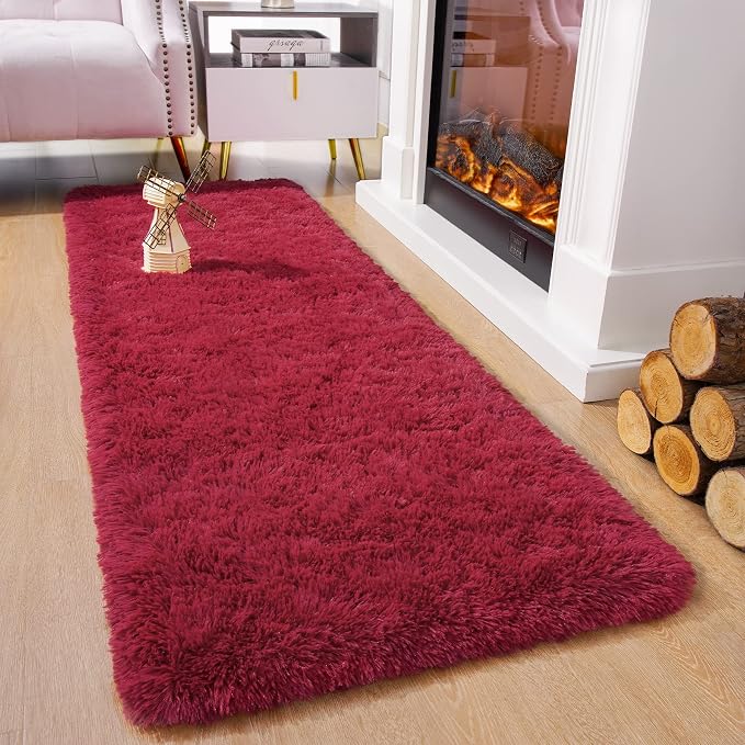 Chicrug Soft Runner Rug for Bedroom Living Room Plush Fluffy Rugs 2x6 | Shag - Image 2