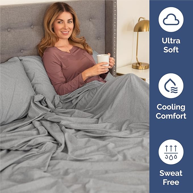 Split King 7 Piece Sheet Set - Comfy Breathable & Cooling - Soft Hotel Luxury Bedding Set w/ 8-16 Inch Deep Pockets - 1 Flat & 2 Fitted Sheet & 4 Pillowcases - Cozy and Wrinkle Free - Heathered Grey