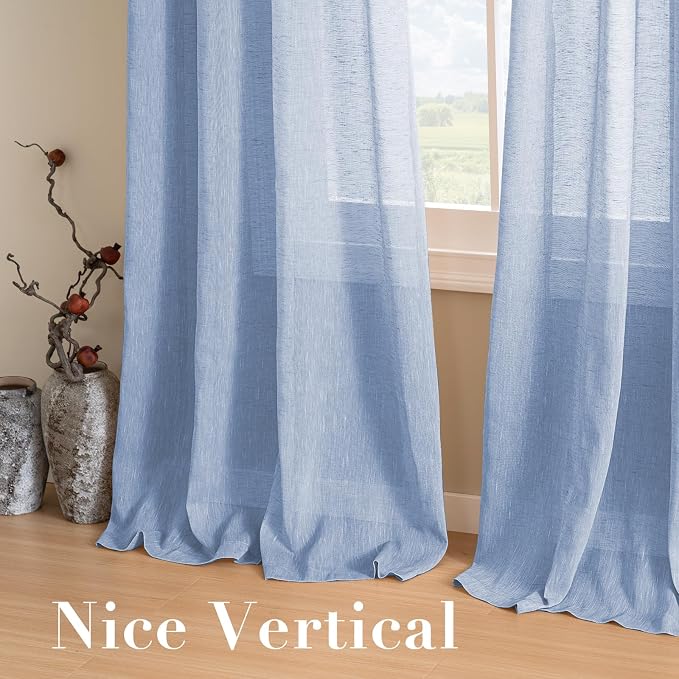 H.VERSAILTEX Linen Curtains Natural Blended Curtain Panels - Image 7