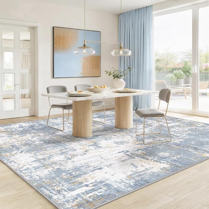 RELEANY Washable 9'x12' Abstract Area Rug - Image 2