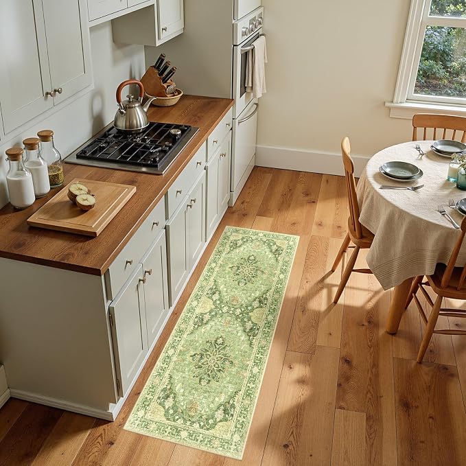 RELEANY Washable Area Rug, Runner 2'x5', Water Repellent, Pet Friendly by RELEANY