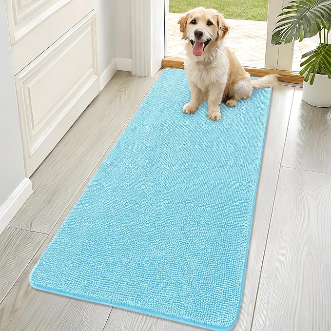 OLANLY Dog Door Mat for Muddy Paws 70x32, Super Absorbent Chenille Mud Mat | by OLANLY