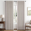 MIULEE 100% Blackout Linen Curtains by MIULEE