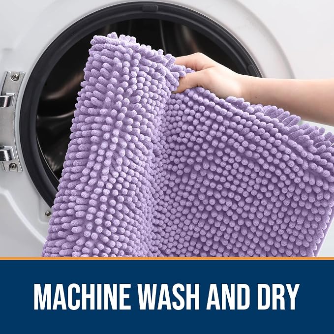 OLANLY Dog Door Mat for Muddy Paws 44x24, Super Absorbent Chenille Mud Mat | - Image 5