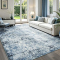 Rugflix 5x7 Area Rugs for Living Room, Washable Light Blue Grey Large Rug | by RugflixAreaRugs