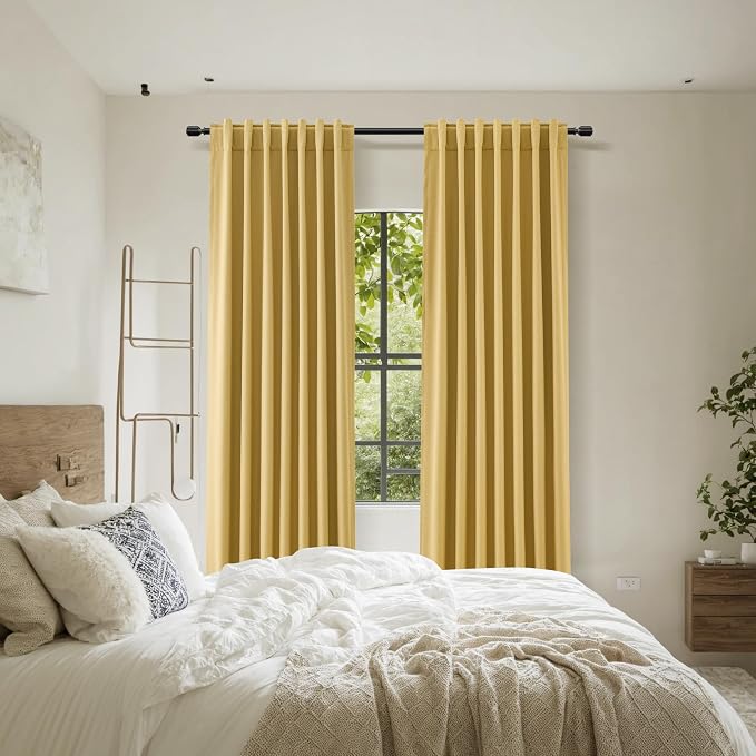 100% Blackout Curtains 102 Inch Length 2 Panels Set - Image 8