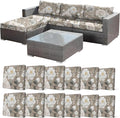 CALBODE 12Pcs Stretch Patio Cushion Cover, Vintage Floral Printed Couch & Sofa by CALBODE